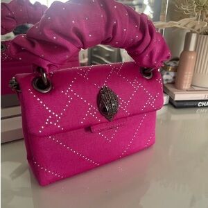 Kurt Geiger Fuchsia Mini Bag with Rhinestone Accents